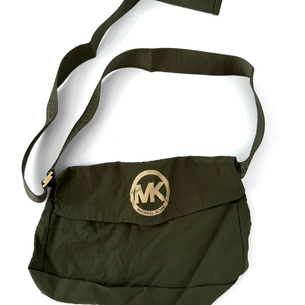 Michael Kors Green Crossbody Bag with Gold Logo